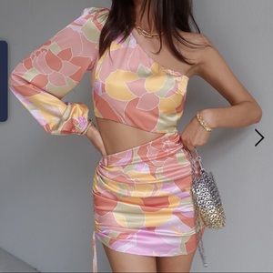 BRAND NEW-Runaway The Label-Mindy Draped Dress - Multi Color